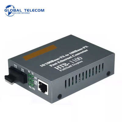 Conversor 1100, transceptor dos meios da fibra de HTB rápido dos ethernet 10/100Mbps
