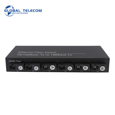 Da fibra de fibra ótica do transceptor 6 do único modo porto 2RJ45 portuário